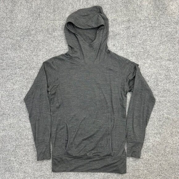 Ibex Women's Merino Wool Hoodie Small Gray Pullover Zque Certified Canada - Picture 1 of 10